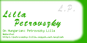 lilla petrovszky business card